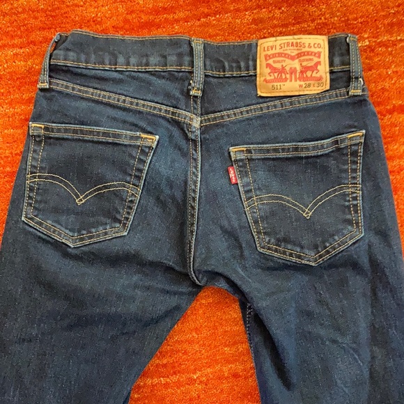 Dark Levi 511 Jeans Waist 28 Length 32 Great Condition - Picture 5 of 7